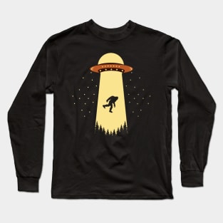 Bigfoot Ufo Abduction Long Sleeve T-Shirt